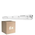 Fordelspakning 6x Ledvance LED Lyslister Vanntett Fuktighetstett 32W 4400lm - 865 Daglys | 120cm 