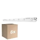 Fordelspakning 6x Ledvance LED Lyslister Vanntett Fuktighetstett 46W 5750lm - 830 Varm Hvit | 150cm