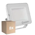 Fordelspakning 8x Ledvance LED flomlys Kompakt Hvit 50W 5000lm 100D - 840 kald hvit | IP65 - symmetrisk 