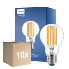 Fordelspakning 10x Philips MASTER LED Pære Ultra Efficient E27 Pære klar 5.2W 1095lm - 830 varm hvit | erstatter 75W
