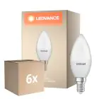 Fordelspakning 6x Osram LED Star Classic E14 Mignon Matt 4.9W 470lm - 840 Kald Hvit | Erstatter 40W