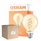 Fordelspakning 4x Osram Vintage 1906 LED E27 Globe Filament Twist Gull 8W 806lm - 922 Ekstra Varm Hvit | Beste Fargegjengivelse - Dimbar - Erstatter 60W
