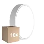 Fordelspakning 10x Ledvance LED Vegg - Taklampe Runde Hvit 9.5W 1220lm - 830-840 CCT | 262mm - IP65