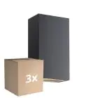 Fordelspakning 3x Nordlux Rold Veggbelysning Metall Svart  10.5W 350lm - 830 Varm Hvit