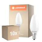 Fordelspakning 10x Ledvance Classic LED E14 Mignon Matt 5.9W 806lm - 827 Ekstra Varm Hvit | Dimbar - Erstatter 60W