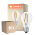 Fordelspakning 10x Ledvance Classic LED E27 Pære Filament Klar 5.9W 806lm - 827 Ekstra Varm Hvit | Dimbar - Erstatter 60W
