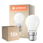 Fordelspakning 10x Ledvance Classic LED B22 Pære Matt 3.4W 470lm - 827 Ekstra Varm Hvit | Dimbar - Erstatter 40W