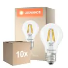 Fordelspakning 10x Ledvance Classic LED E27 Pære Filament Klar 3.4W 470lm - 827 Ekstra Varm Hvit | Erstatter 40W
