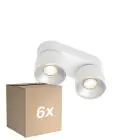 Fordelspakning 6x Nordlux Pitcher Spot Metall Hvit | Egnet for 2x GU10