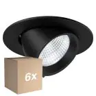 Fordelspakning 6x Noxion LED Spot Forza V2 Aluminium Svart 28/32/36/40W - 3300/3700/4100/4500lm 36D - 930-940-957 CCT | 160mm - Utskjæring 145mm - Beste Fargegjengivelse