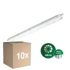 Fordelspakning 10x Philips LED Lyslister Vanntett Coreline WT120C G3 28W 4600lm - 840 Kald Hvit | 120cm - Erstatter 2x36W