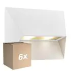 Fordelspakning 6x Nordlux Pontio 27 Veggbelysning Aluminium Hvit | Egnet for 2x GU10