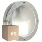 Fordelspakning 6x Nordlux Malte Veggbelysning Galvanisert Stål Grå | 240mm - IP54 - Egnet for E27