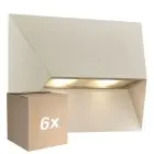Fordelspakning 6x Nordlux Pontio Veggbelysning Aluminium Sanded | IP54 - Egnet for 2x GU10 