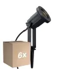 Fordelspakning 6x Nordlux Pigg Light Aluminium Svart | Egnet for GU10