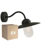 Fordelspakning 6x Nordlux Luxe Veggbelysning Metall Svart | Egnet for E27