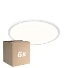 Fordelspakning 6x Nordlux LED Taklampe Oja 42 Hvit 24W 2200lm - 830-840 CCT | IP54 - Dimbar