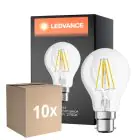 Fordelspakning 10x Ledvance Classic Performance LED Pære B22d Pære filament klar 6.5W 806lm - 827 ekstra varm hvit | erstatter 60W
