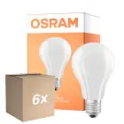Fordelspakning 6x Osram LED Lamps E27 Pære Filament Matt 11.6W 2452lm - 827 Ekstra Varm Hvit | Erstatter 150W