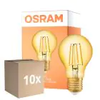 Fordelspakning 10x Osram Vintage 1906 LED E27 Pære Filament Gull 7.5W 865lm - 825 Ekstra Varm Hvit | Erstatter 60W