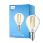 Philips Corepro LED Lustre E14 Ball filament klar 4.3W 470lm - 827 ekstra varm hvit | erstatter 40W