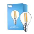 Philips Corepro LED Lustre E14 Ball filament klar 6.5W 806lm - 840 kald hvit | erstatter 60W