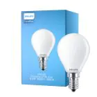 Philips Corepro LED Lustre E14 Ball Matt 6.5W 806lm - 840 Kald Hvit | Erstatter 60W