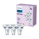 Fordelspakning 3x Philips LED Spot GU10 PAR16 4W 275lm 36D - 840 Kald Hvit