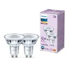 Fordelspakning 2x Philips LED Spot GU10 PAR16 5W 355lm 36D - 827 Ekstra Varm Hvit