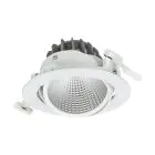 Philips LED Spot Greenspace Accent Cardanic Aluminium Hvit 31W 3900lm 36D - 930 Varm Hvit | 163mm - IP20 - Beste Fargegjengivelse - Dali Dimbar