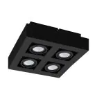 Eglo Tak Spot Mendoza Stål Svart 18.8W 1380lm - 830 Varm Hvit | Dimbar - Egnet for GU10