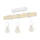 Eglo Taklampe Townshend Stål Hvit Tre | IP20 - Egnet for 3x E27 