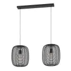Eglo Pendel Lampe Rinroe Stål Svart | Egnet for 2x E27
