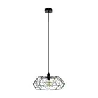 Eglo Pendel Lampe Carlton 2 Stål Svart | IP20 - Egnet for 1x E27 