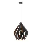 Eglo Pendel Lampe Carlton 1 Svart, Kobber | Egnet for E27