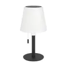 Eglo Bordlampe Montapalma Solar Stål Svart 2W 190lm - 830 Varm Hvit | IP54 - Dimbar - USB-C