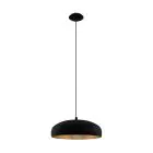 Eglo Pendel Lampe Moga 1 Stål Svart Kobber | IP20 - Egnet for 1x E27 