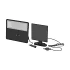 Eglo Veggbelysning Panettieri Solar Svart 8W 1600lm - 840 Kald Hvit | IP65 - Bevegelsessensor