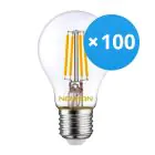 Fordelspakning 100x Noxion Lucent LED E27 Pære filament klar 4.5W 470lm - 822-827 Dim To Warm | dimbar - erstatter 40W