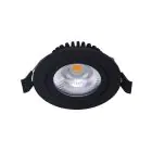 Noxion LED Vippbar Slim Spot Svart Runde 6W 550lm 60D - 927 Ekstra Varm Hvit | 85mm - IP54 - Dimbar - Beste Fargegjengivelse