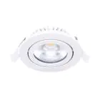 Noxion LED Vippbar Slim Spot Hvit Runde 5W 550lm 60D - 940 Kald Hvit | 85mm - IP54 - Dimbar - Beste Fargegjengivelse